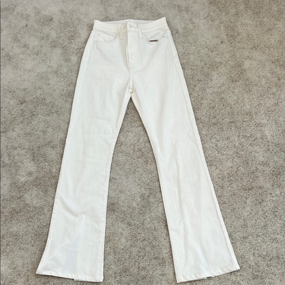 7 For All Mankind  cream  Flare Wide Leg Jeans